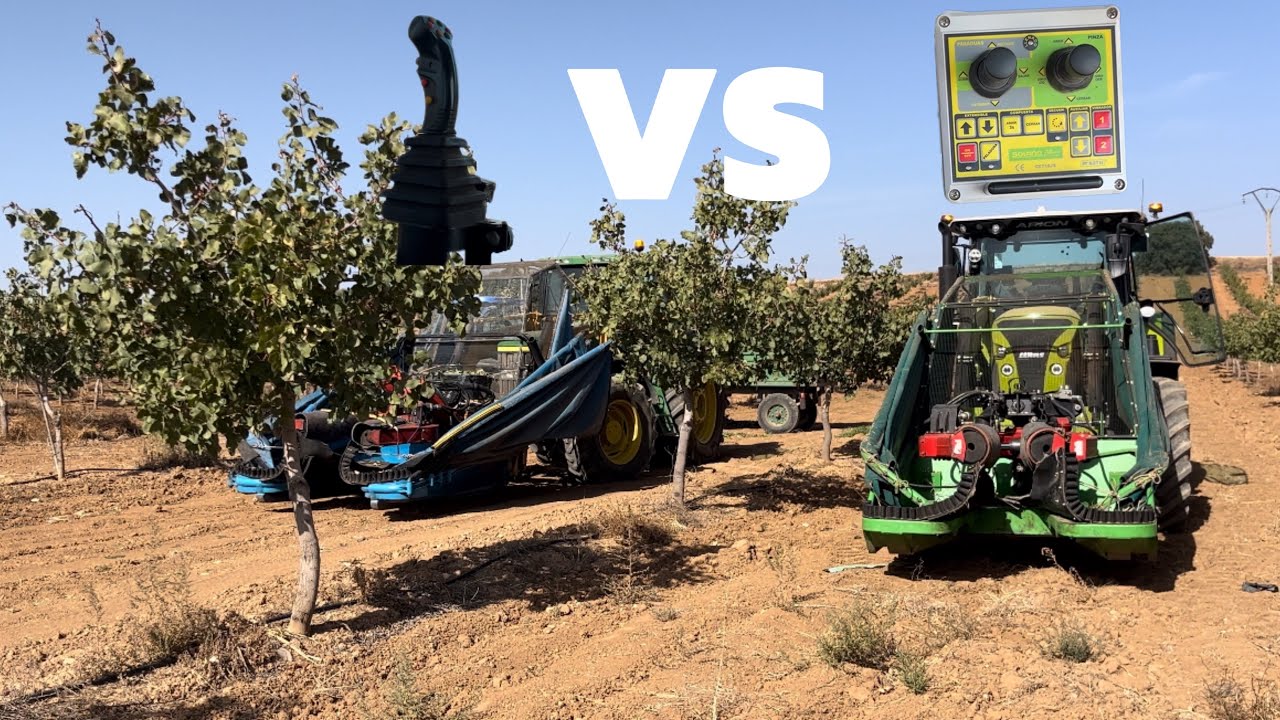 Recolección de pistachos | John Deere + Topavi / Claas 630 + Solano Horizonte