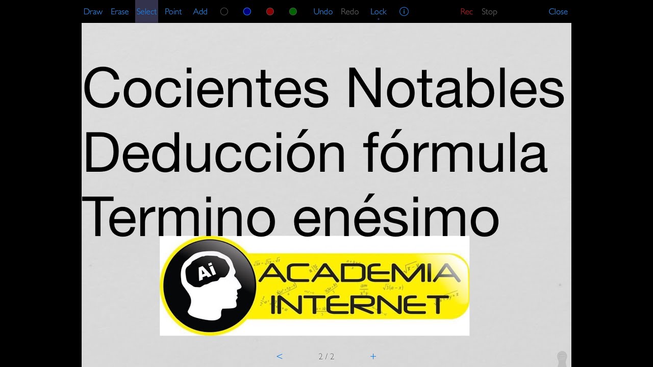 Cocientes Notables, deducción de la fórmula, término enésimo