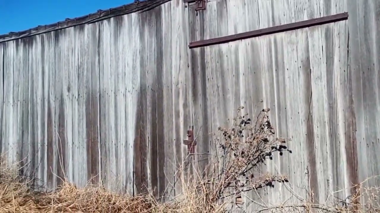 A 100-year-old wooden box car at my old homestead Ranch in Montana