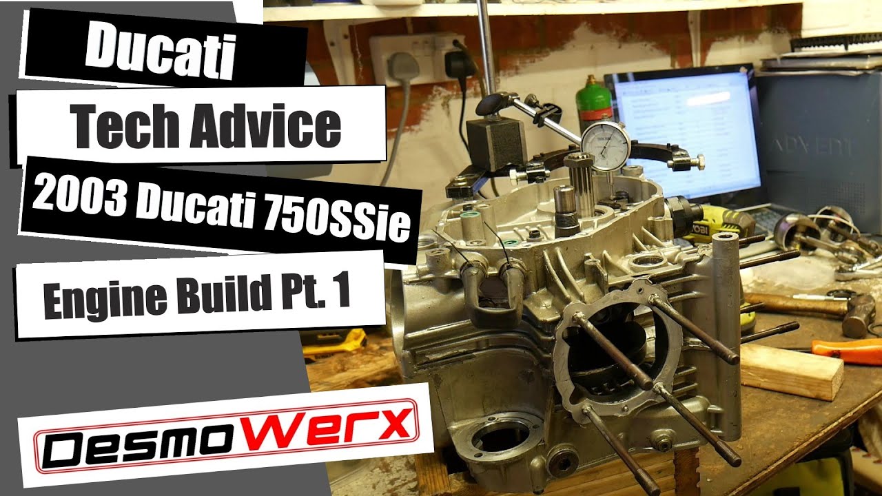 Сборка нижней части двигателя Ducati 750SSie 2 Valve 2003, часть 1