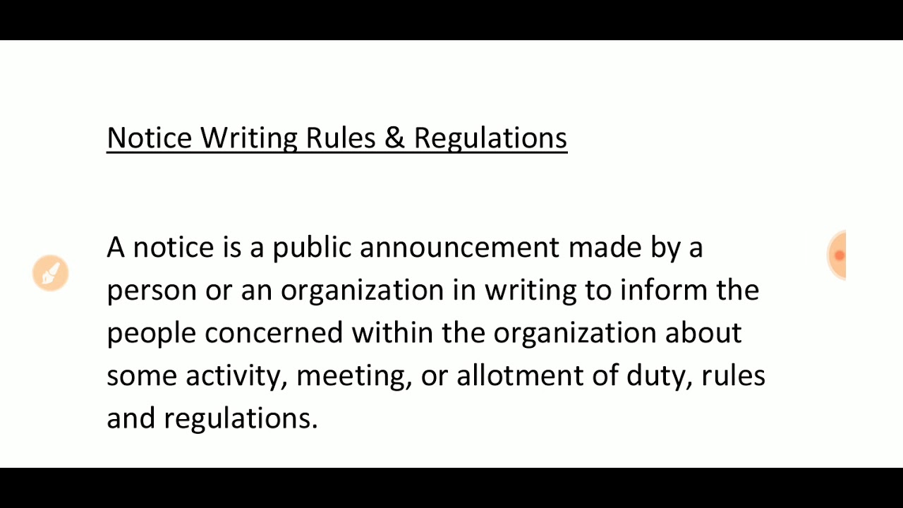 Notice Writing Rules and Regulations