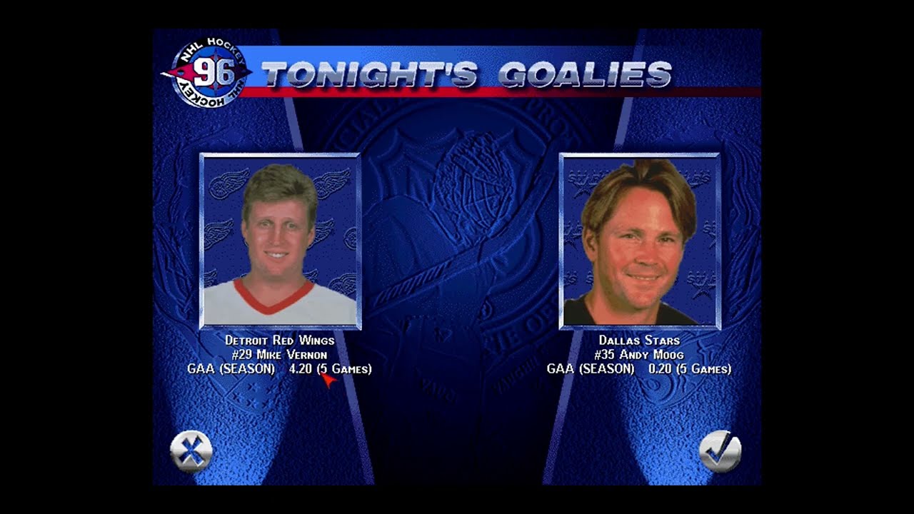 EA Sports NHL '96 - All-star Season 1 Stars Game 6 | Dallas Travels to Face 2nd-ranked Red Wings