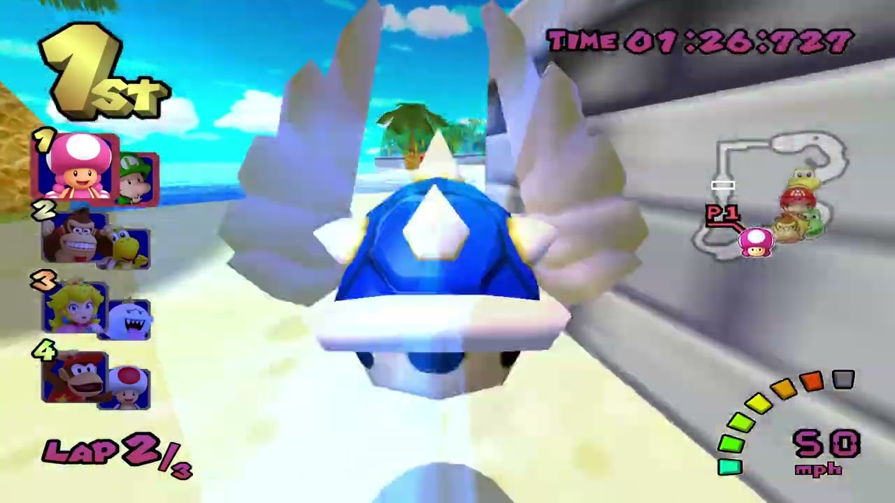 Mario Kart Double Dash Plus (Custom Tracks) #49 150cc Mushroom Cup 2 with Baby Luigi and Toadette
