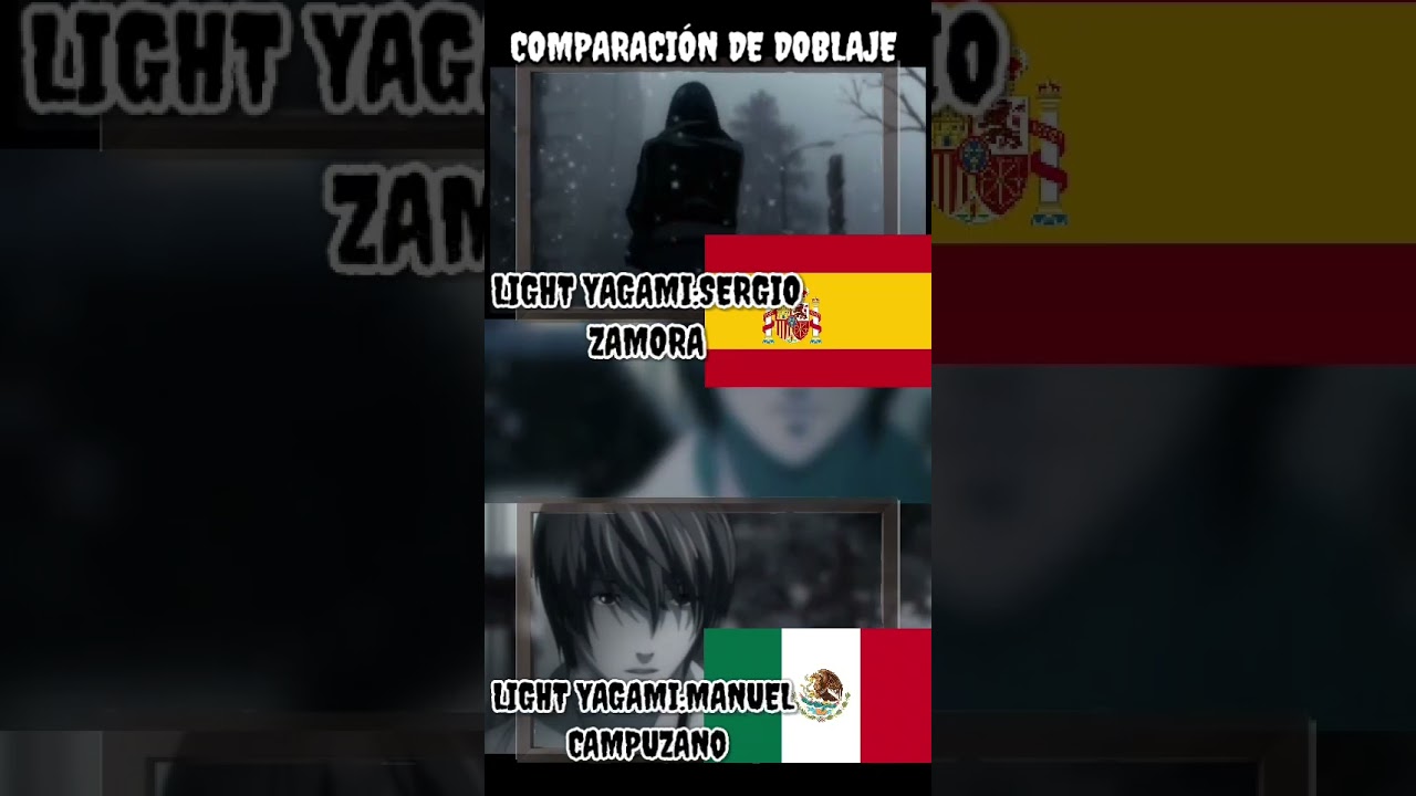 COMPARACI&Oacute;N DE DOBLAJE SOBRE DEATH NOTE #deathnote #espa&ntilde;a #latinoamerica