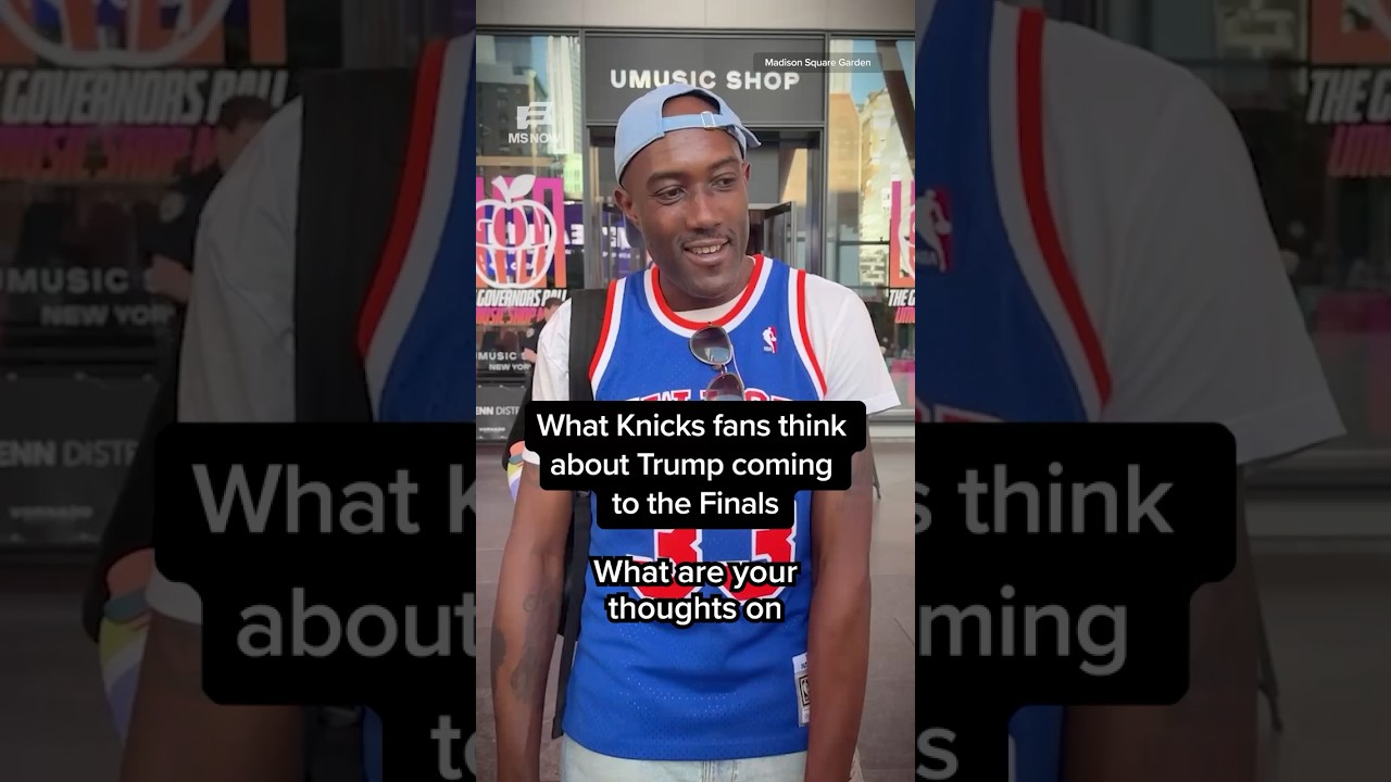 What Knicks fans think about Trump coming to the Finals