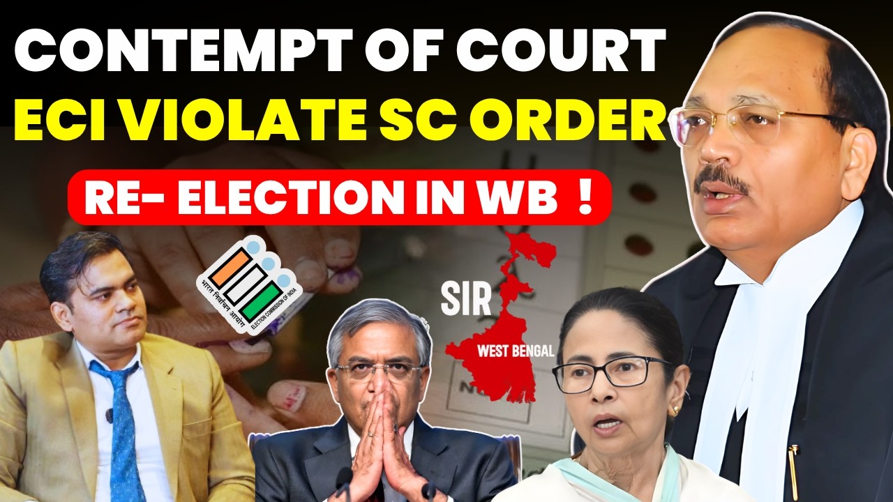 CONTEMPT OF COURT...ECI VIOLATES SC ORDER..RE-ELECTION IN WB ? #supremecourtofindia #mamatabanerjee