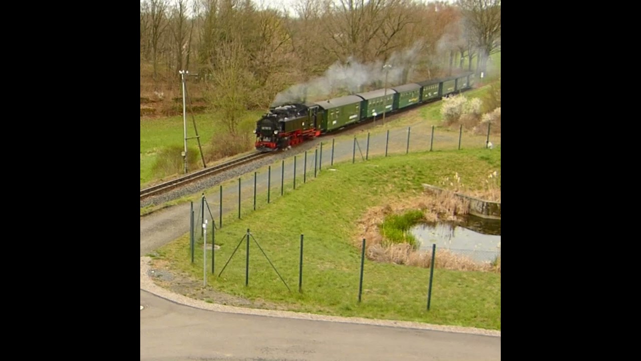 Dampfzug nach Moritzburg / Mitte April 2026 / L&ouml;&szlig;nitzgrundbahn Radebeul in Sachsen