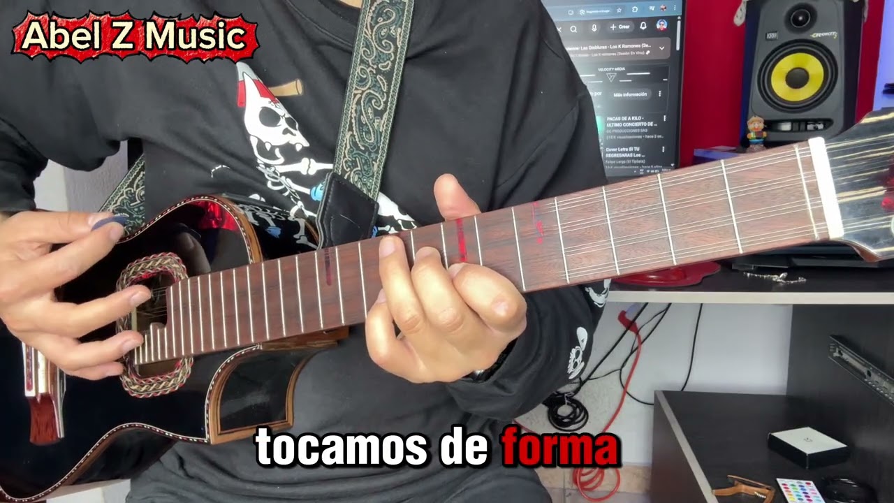 Cómo tocar AÑO Y MEDIO🍻en tiple requinto completa, tutorial explicativo  carranguero Abel Z Music