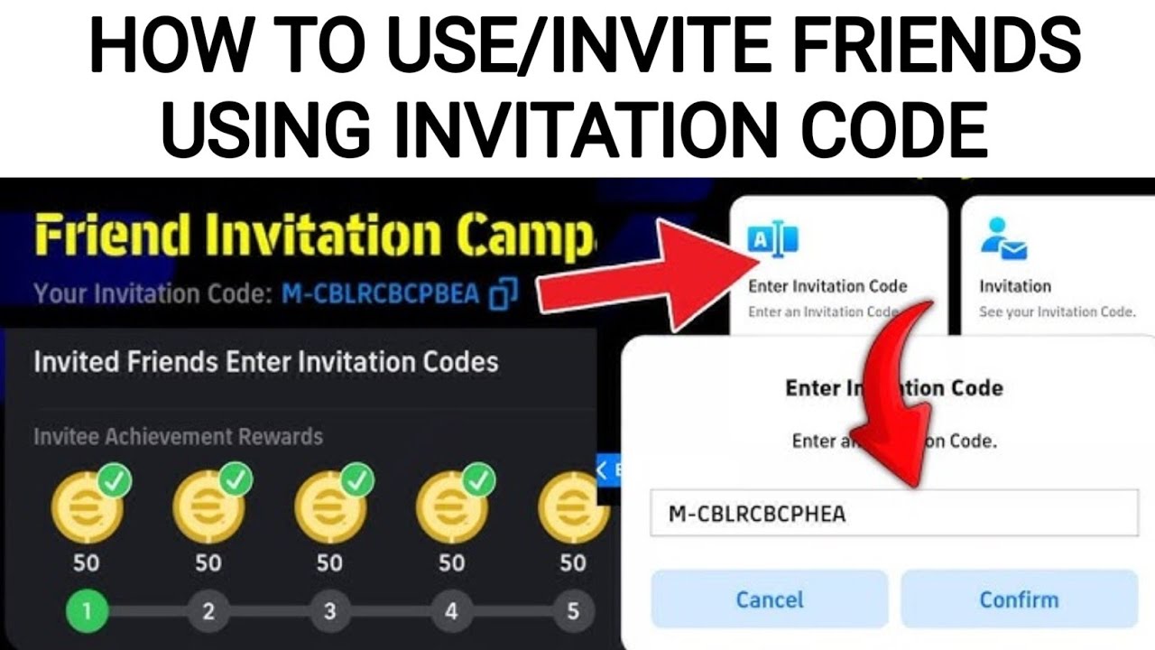 Enter Invitation Code Efootball | How To Invite Friends In Efootball | New Update