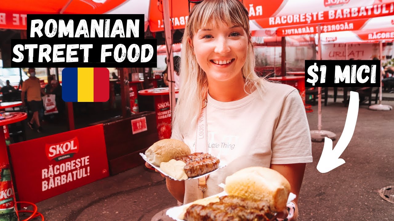 Trying Romanian STREET FOOD in BUCHAREST!! INSANE Mici at OBOR Market, ROMANIA! (SO CHEAP)