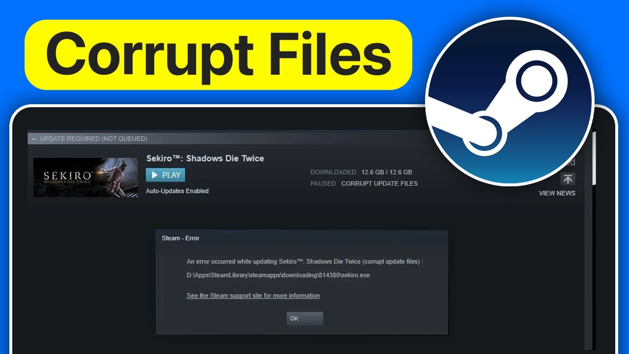How To Fix Steam Corrupt Update Files (Corrupted Files On Steam Fixed)