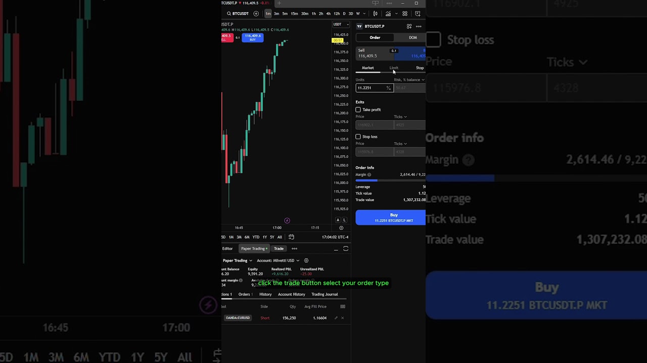 Tradingview Paper Trading Tutorial 2025 #tradingview