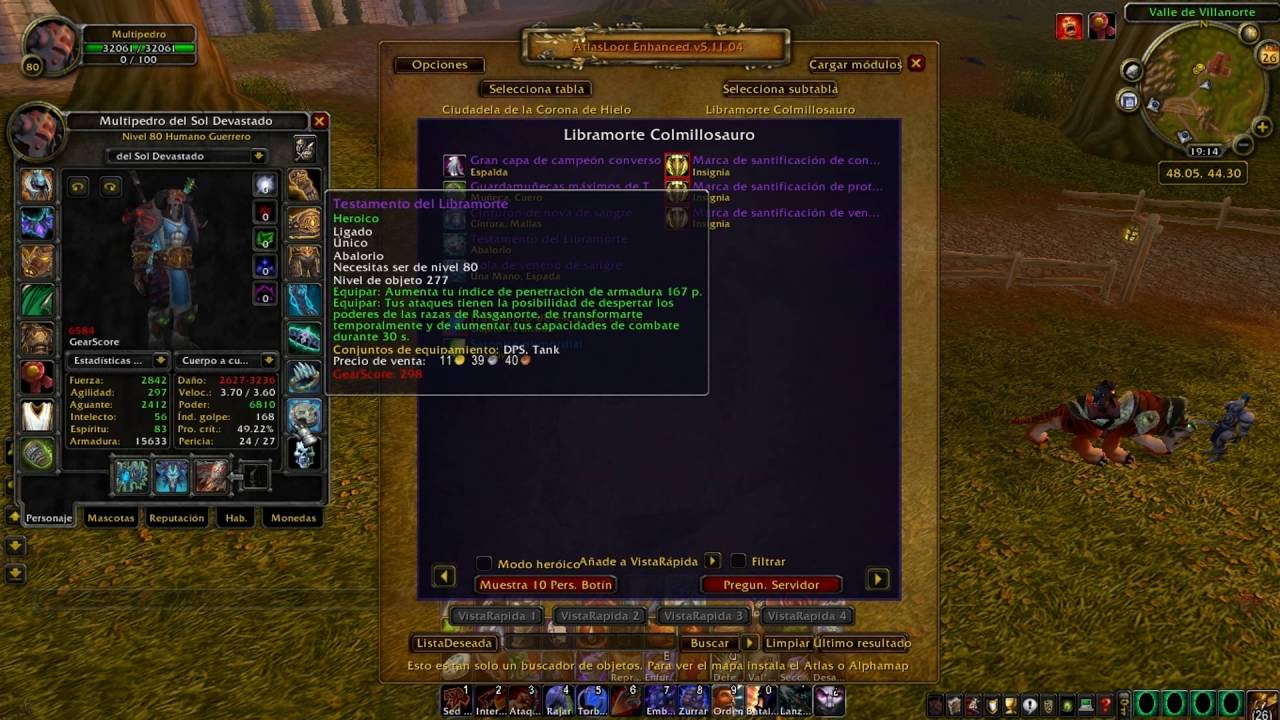 WOW 3.3.5a - Guía guerrero furia PVE 2016 - Armadura Items + Encantamientos y gemas Parte 2