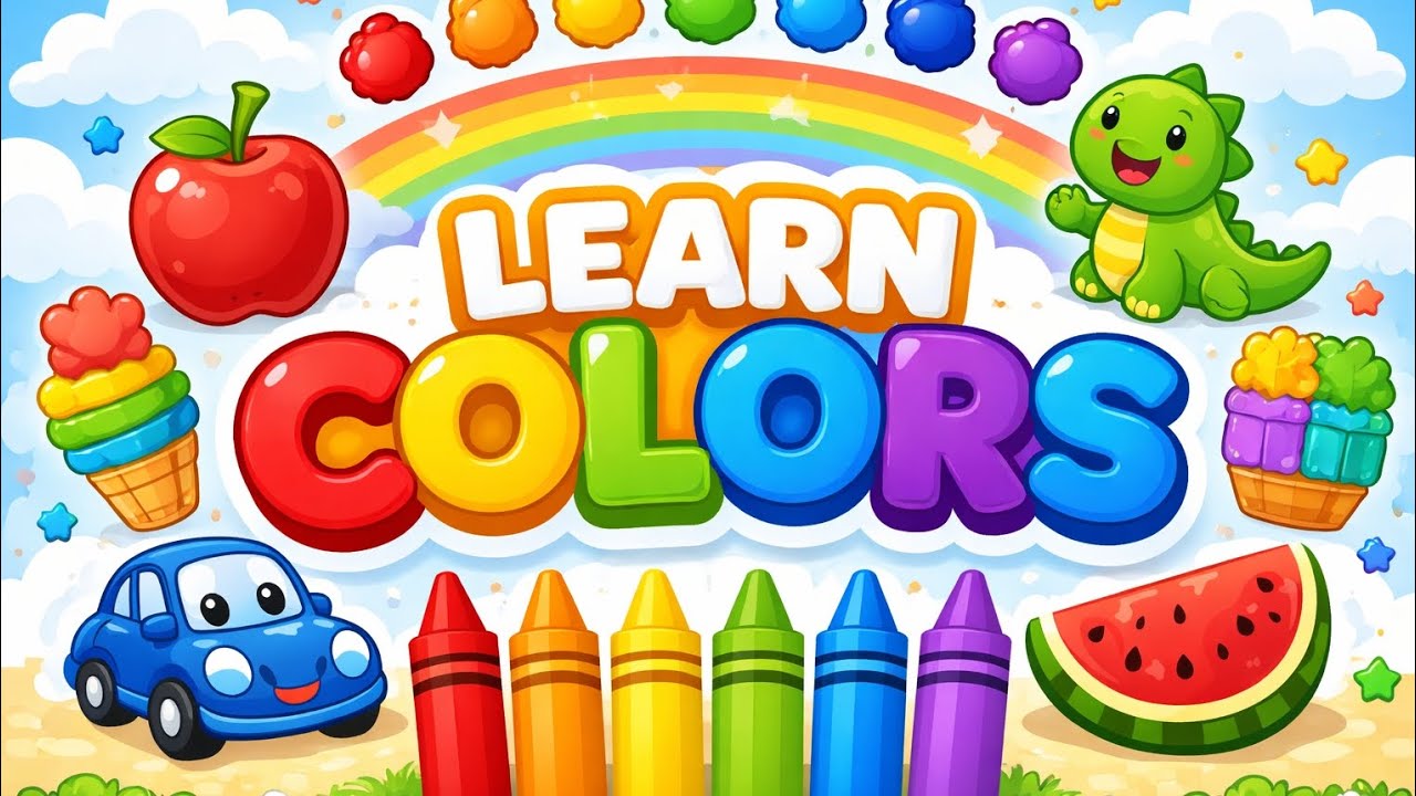 Изучаем цвета для детей | Названия цветов на английском языке | Обучающее видео для детей | Песен...