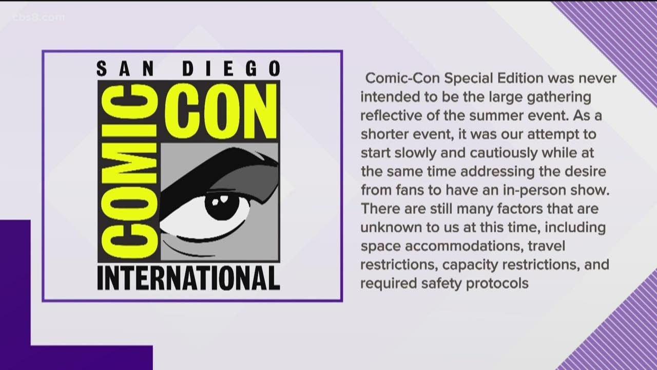 San Diego Comic-Con 2021 set to take place November 26-28 at convention center
