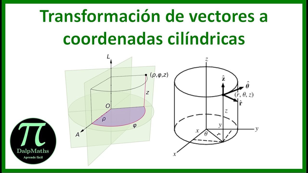 Transformación de vectores a coordenadas cilíndricas