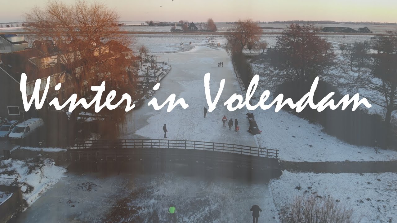 Winter in Volendam - Drone Footage 4K (DJI Mavic Air)