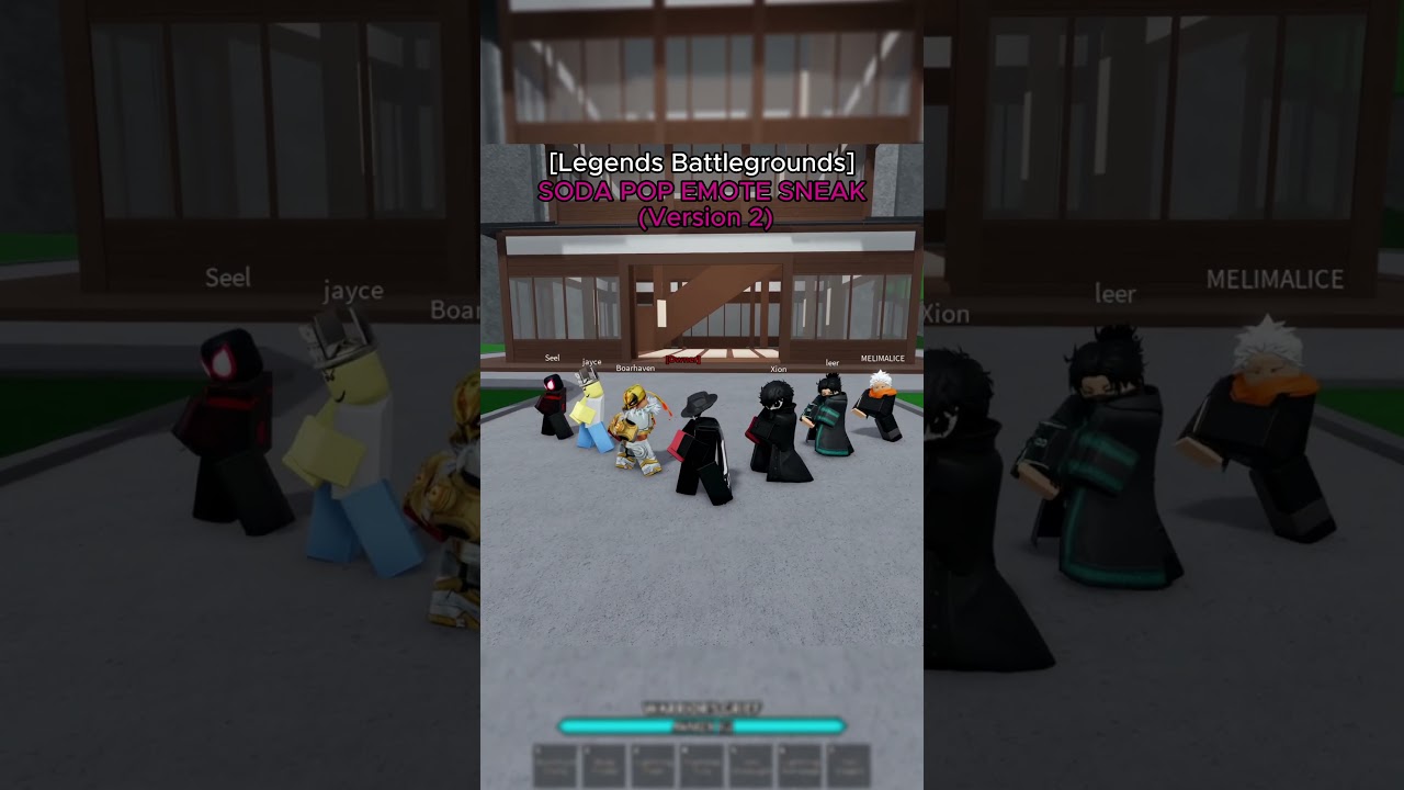 SODA POP (VERSION 2) EMOTE SNEAK [LEGENDS BATTLEGROUNDS] | ROBLOX