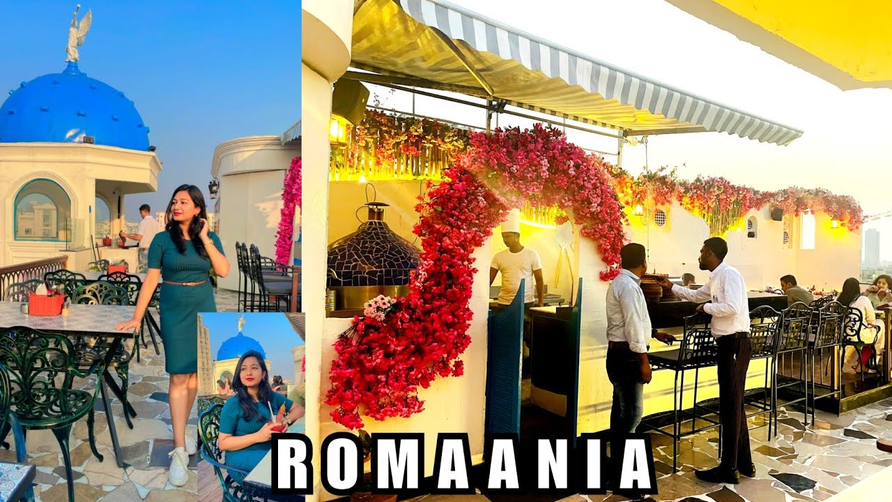 ROMAANIA|Santorini in kolkata|Roof top cafe in kolkata|Elgin Road|Bhawanipur|@riashasvlog6229