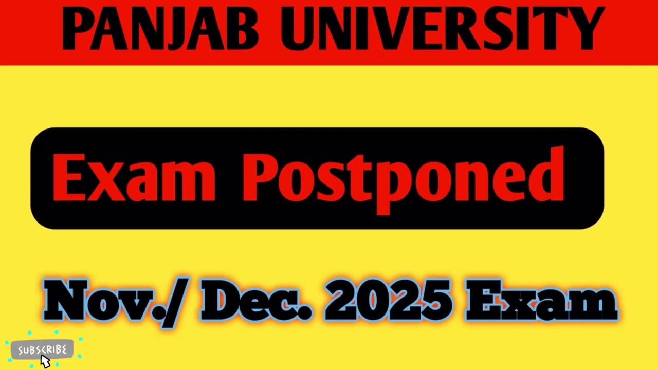 PU exam postponed||LATEST UPDATE||Odd Sem exam 2025||