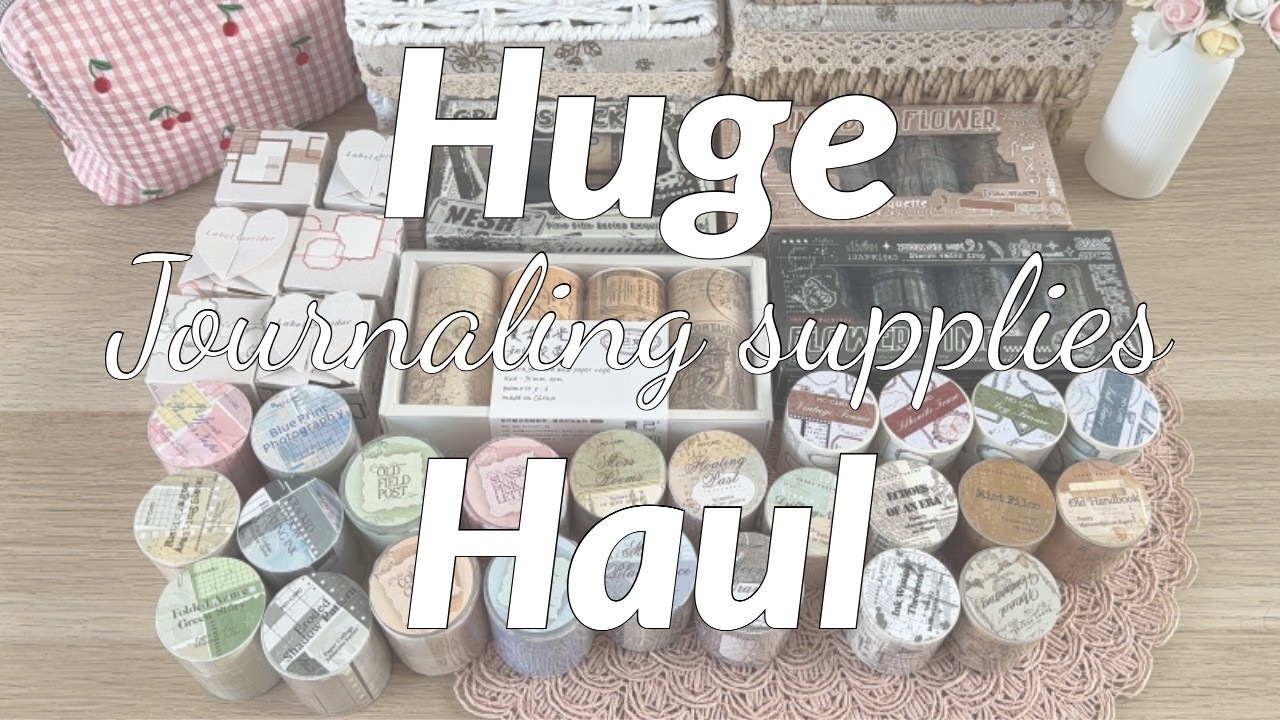 ASMR  journaling supplies haul | Tapes only | Temu haul