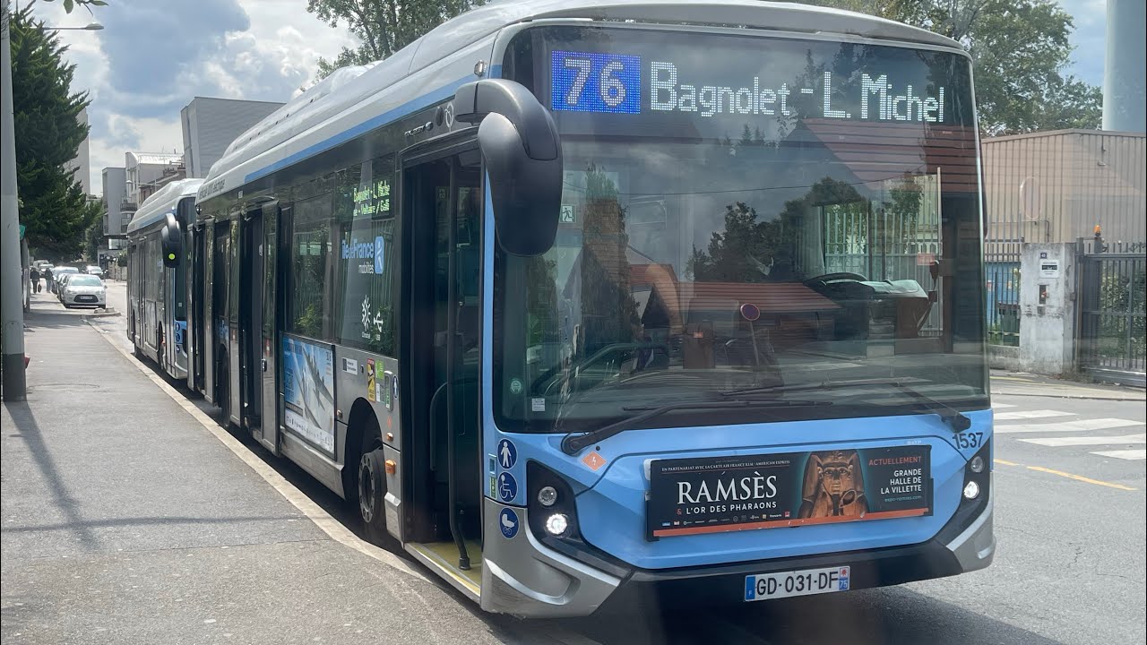 Trajet de Bagnolet Louise Michel à Porte de Bagnolet (Service Partiel) sur le bus 76