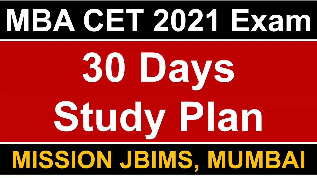 MBA CET 2021 Exam: 30 Days Study Plan || All Sections Covered || Must Watch