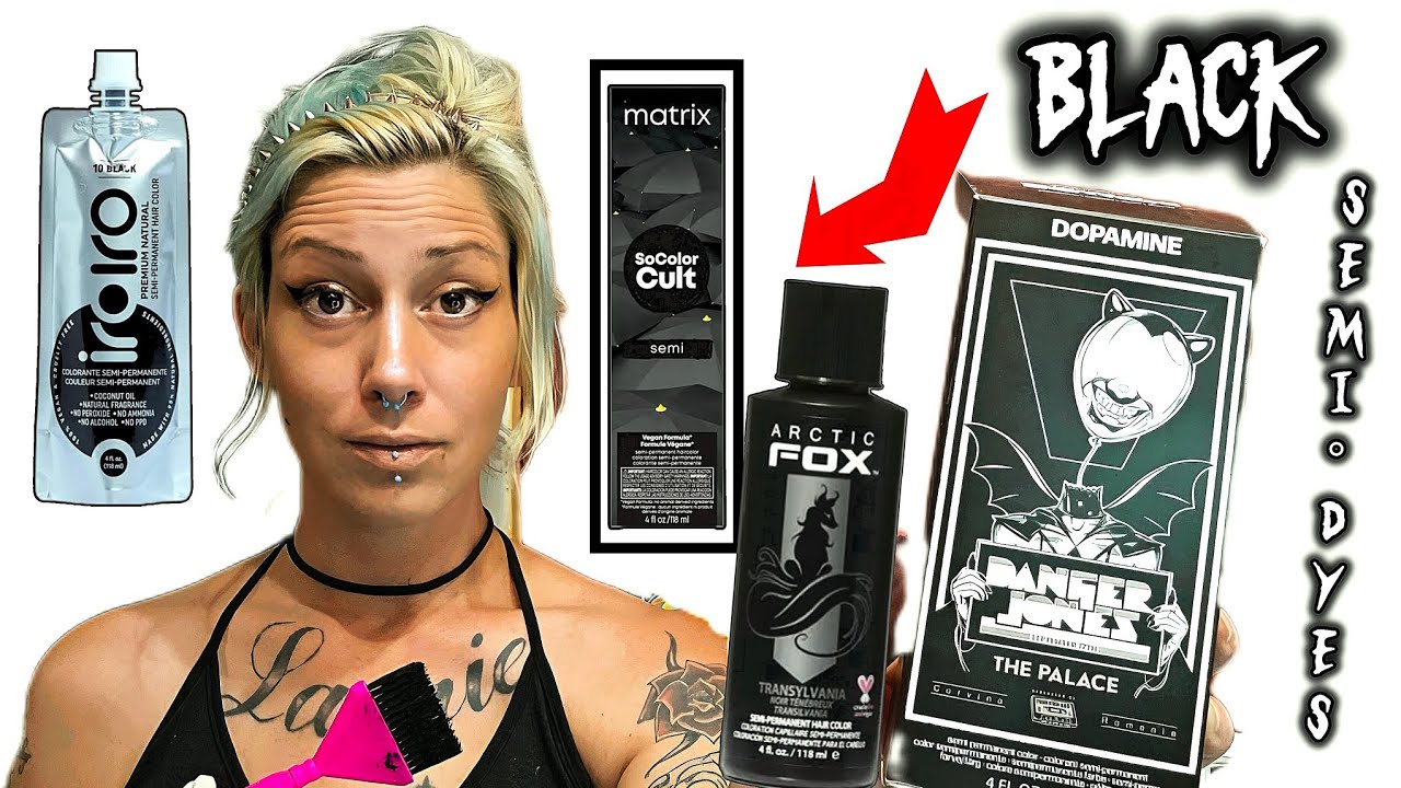 Comparing BLACK SEMI-PERMANENT DYES and REMOVING them with BLONDME Schwarzkopf & 7 volume developer