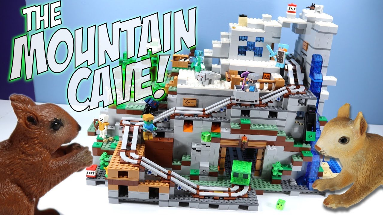 LEGO Minecraft The Mountain Cave Set 21137 Speed Build Review