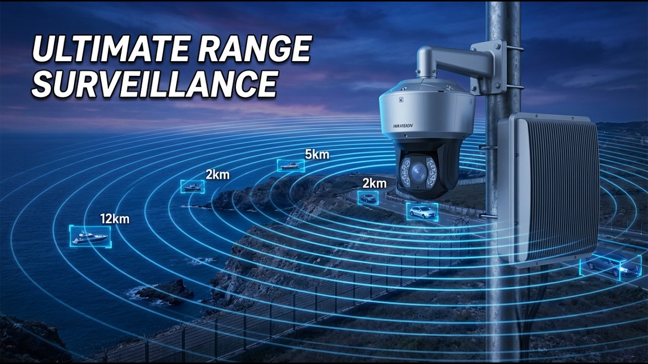 Hikvision Long-Range Radar + PTZ Camera Explained | 500m to 12km Detection for Humans, Vehicles