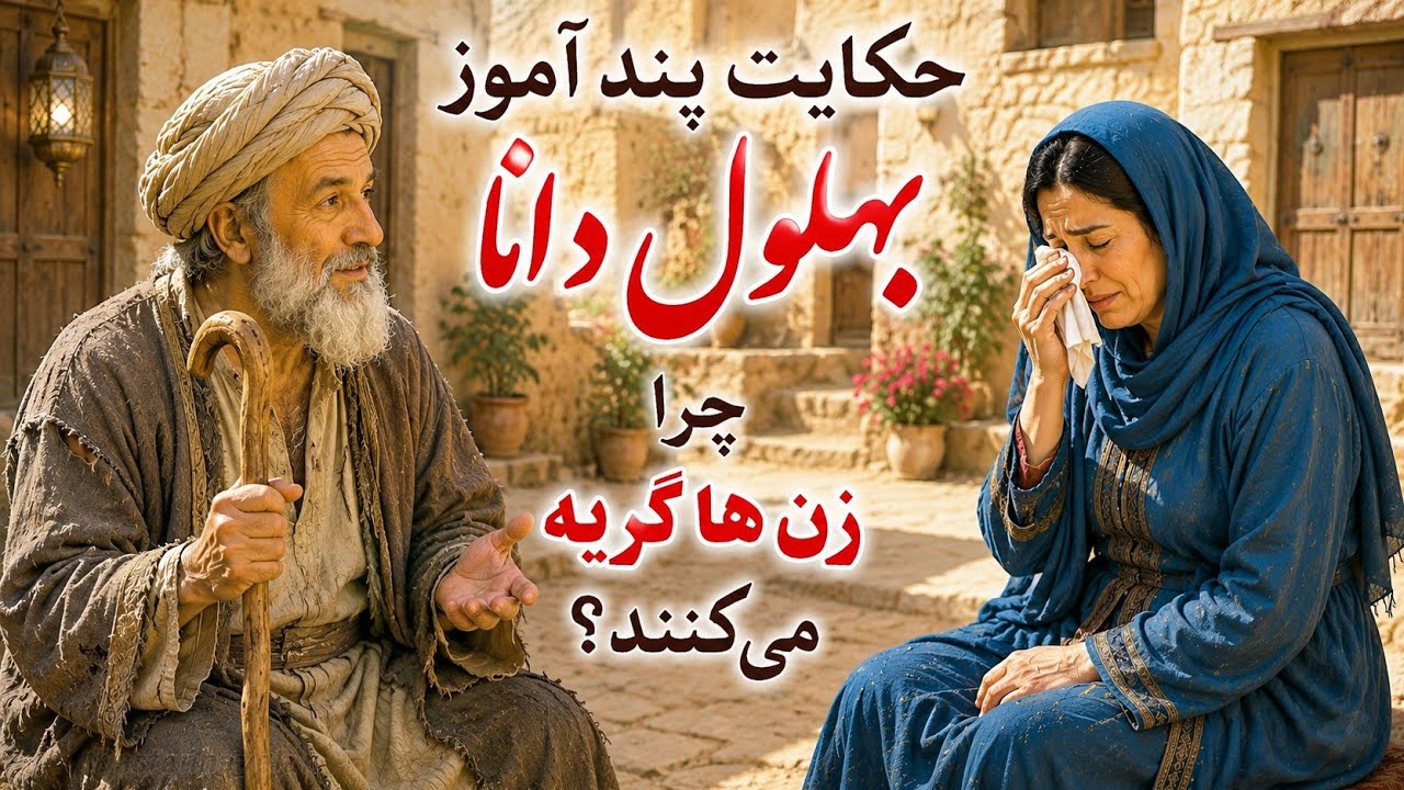 بهلول دانا | چرا زن ها گریه می کنند؟ حکایتی که اشک خیلیا رو درآورد🥹| داستان های فارسی #قصص#story