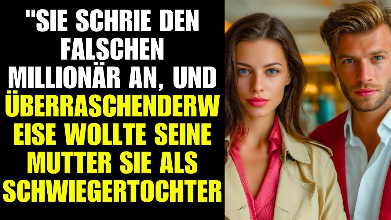 Cafe-Szene: Sie beleidigt den falschen Millionär, doch seine Mutter will sie als Schwiegertochter.