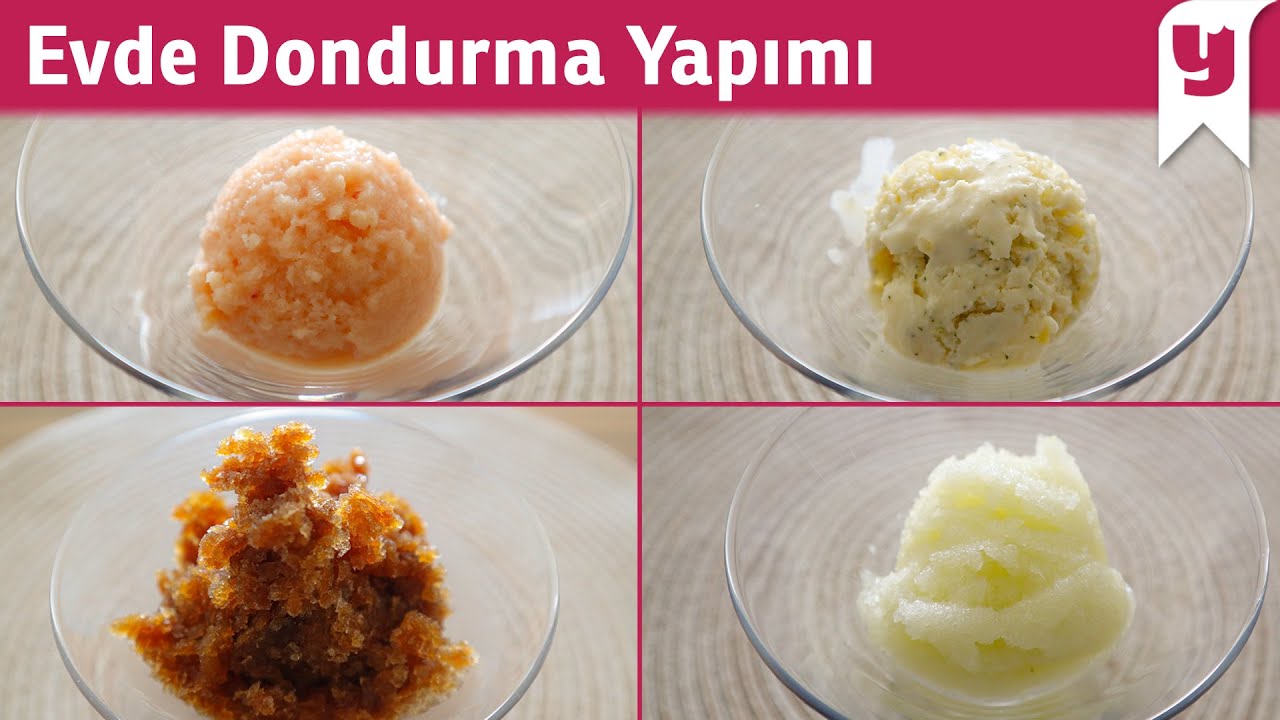 Ferhat Şef’le Evde Dondurma Yapımı 🍦 Reçelli, Şeftalili, Kahveli, Kavunlu, Limonlu Dondurma Tarifi