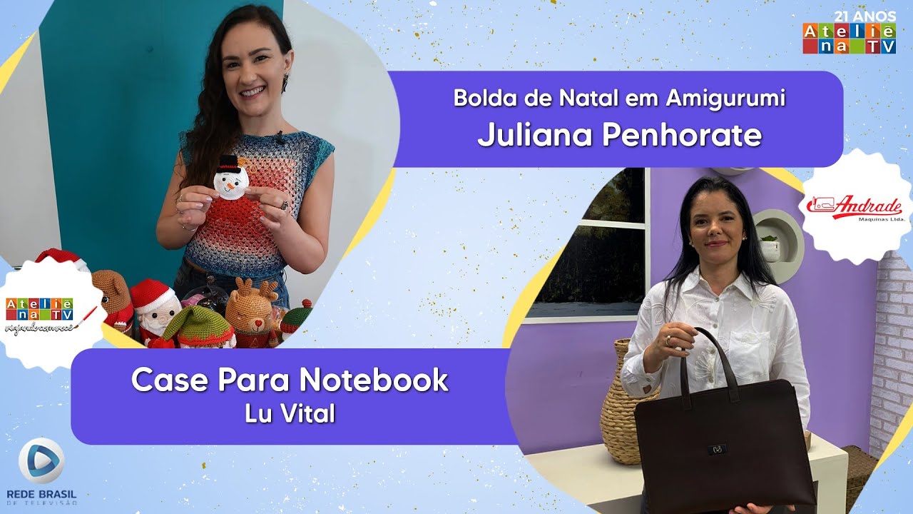 CASE PARA NOTEBOOK / BOLDA DE NATAL EM AMIGURUMI