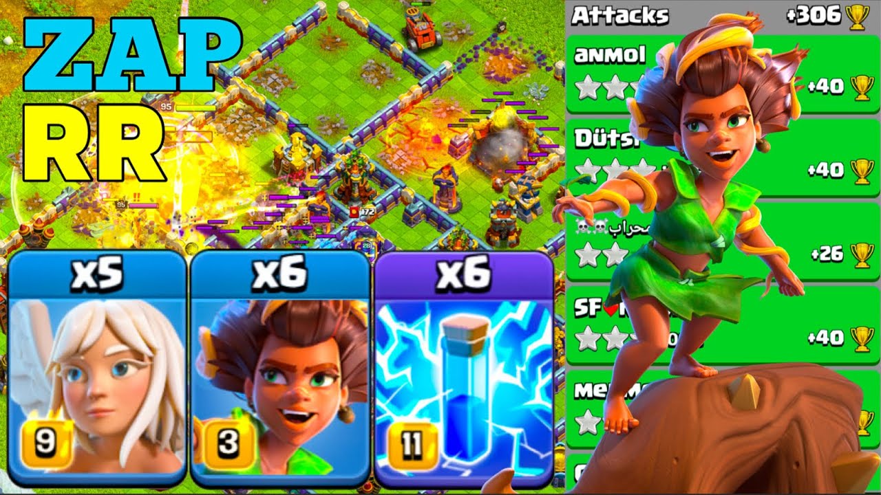 TH16 Zap Root Rider  Legend League Attacks! Clash of Clans
