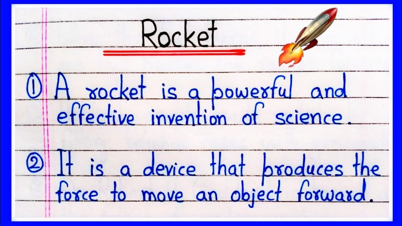 10 lines on rocket in English | Few lines on Rocket in English | Essay on Rocket | The Rocket essay