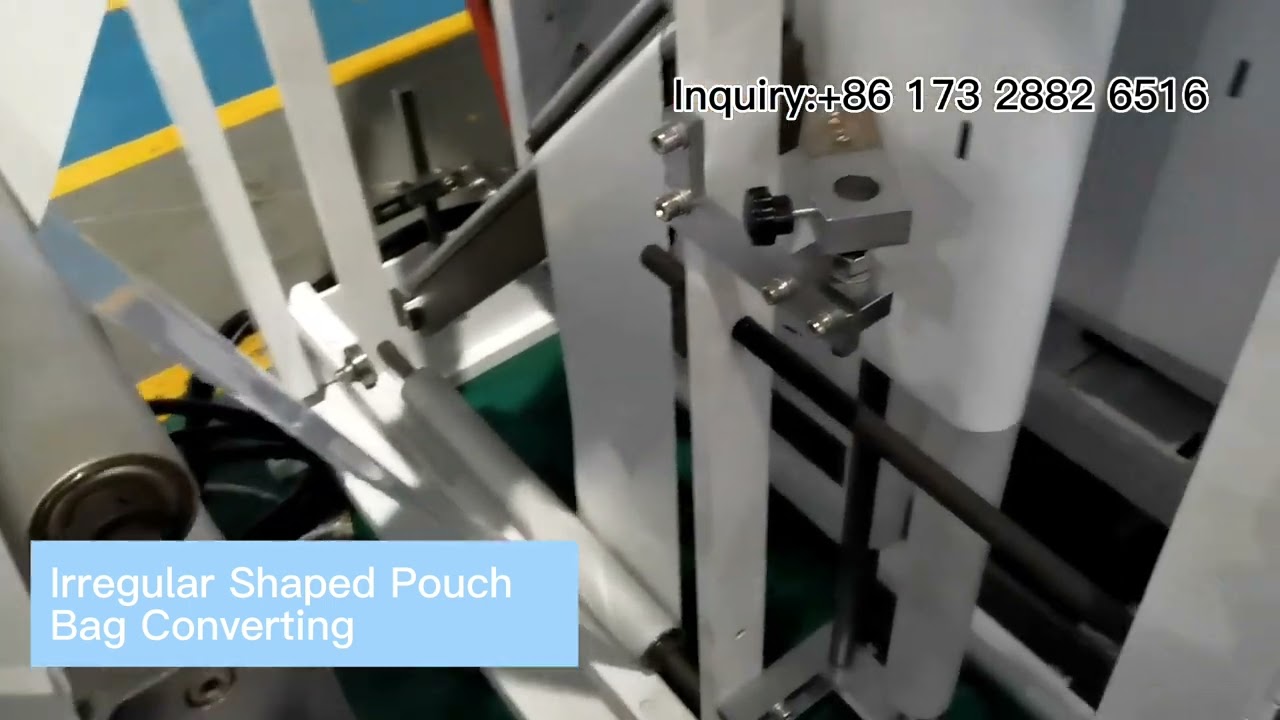 Irregular shaped pouch making machine for makeup sample packaging bag production