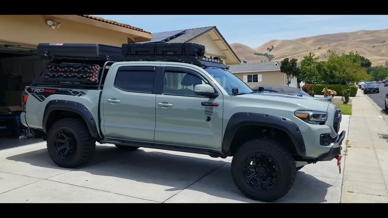 INSTALL - ROAM ADVENTURE 83L RUGGED MOUNTS on Prinsu Rack - 2021 TRD PRO - Lunar Rock Boba Rig.