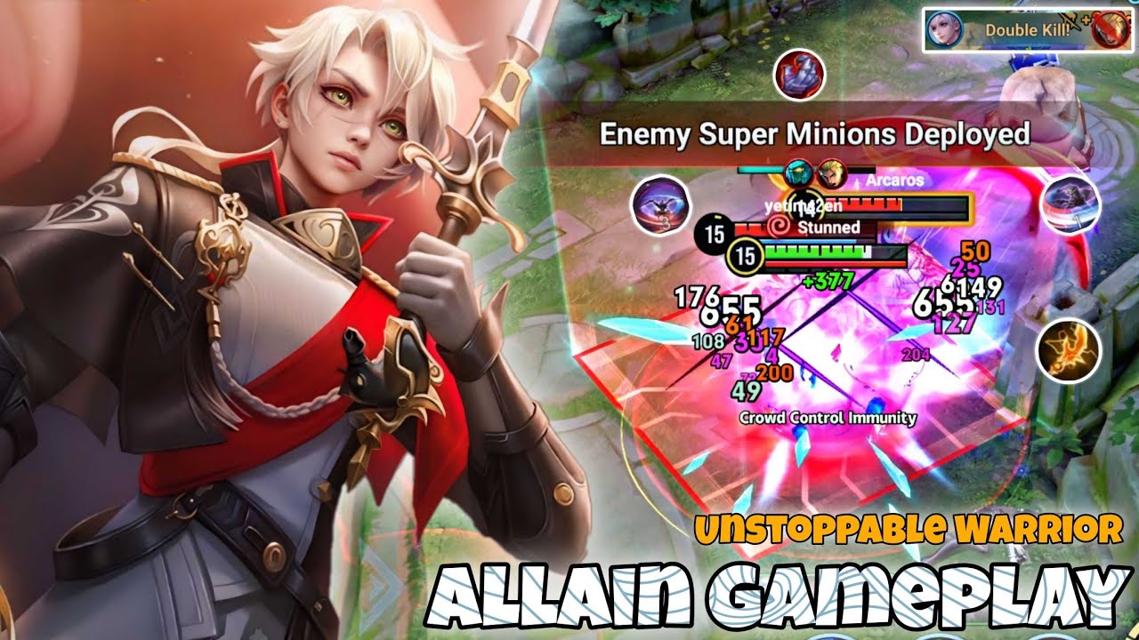 Allain Clash Lane Pro Gameplay | Unstoppable Warrior | Honor of Kings HoK KoG