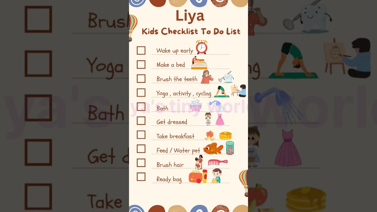 kids planner #baby#daily#planner #checklist#viral#shorts#activity #2024#liya#habits#toddlers#ideas