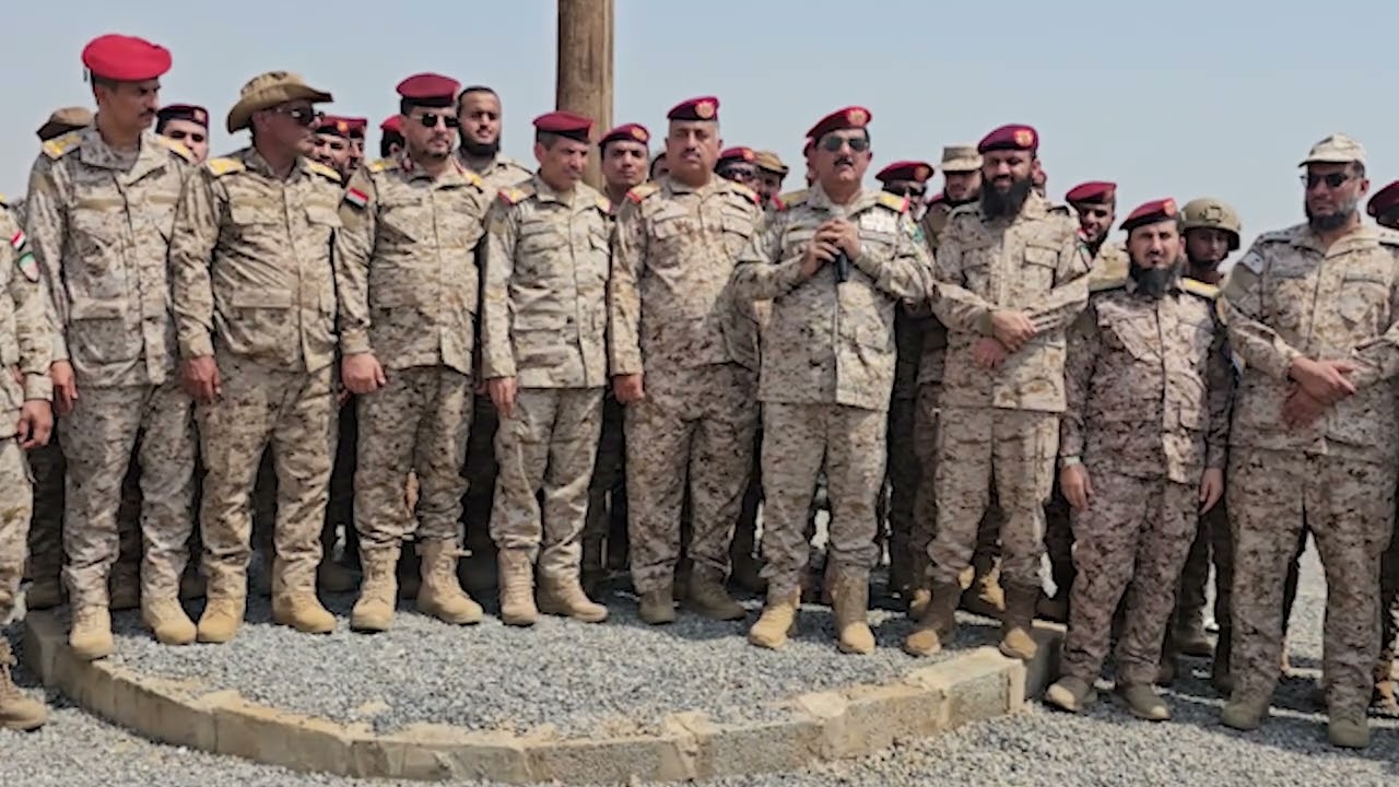 كلمة وزير الدفاع الفريق الركن محسن الداعري خلال زيارته لمحور مران بمحافظة صعدة. 