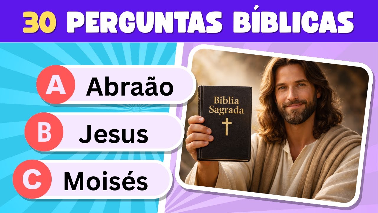 30 Perguntas Bíblicas que todo CRISTÃO deveria saber | Quiz Bíblico (parte 1) #quizbíblico