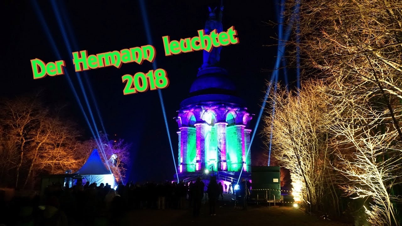Der Hermann leuchtet 2018 - Lasershow am Hermannsdenkmal  #01