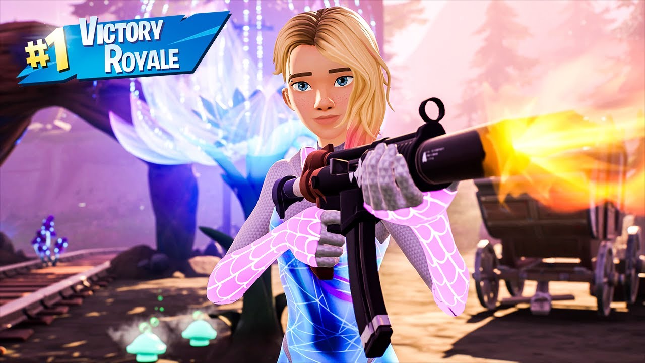 Spectral Gwen Stacy Skin Solo Win Full Gameplay Fortnite Chapter 3 Season 4 No Commentary