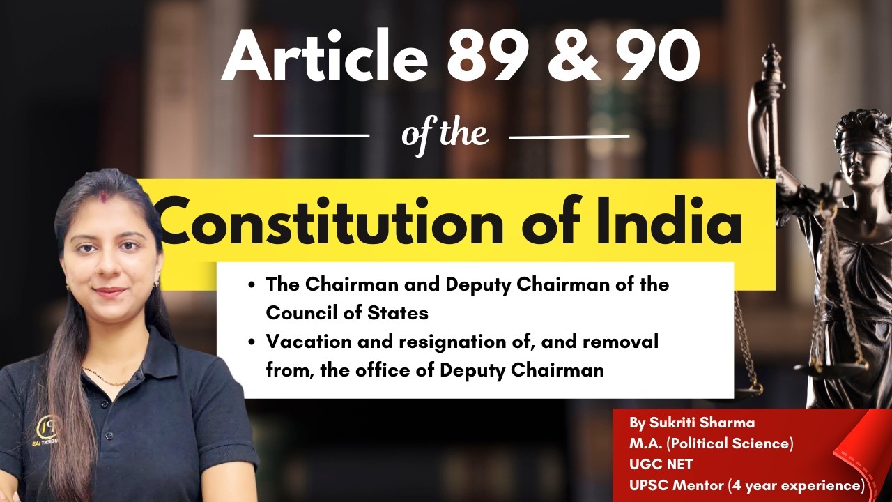 Article 89 | Article 90 | Indian Constitution | Polity | Bare Act | Deputy Chairman of Rajya Sabha