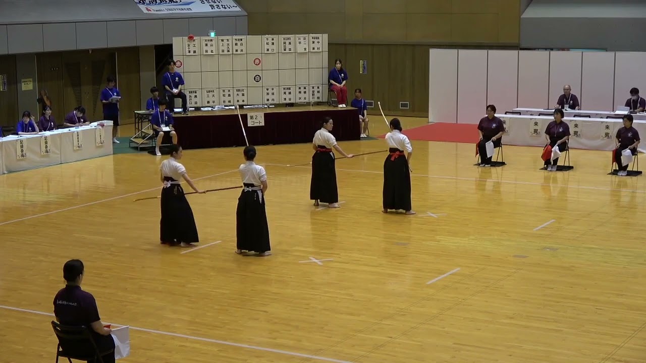 2023年IH なぎなた演技決勝 一回戦 女ケ澤真由奈・工藤唯香一戸・岩手 x 外戸口聖・奥田有香清教学園・大阪
