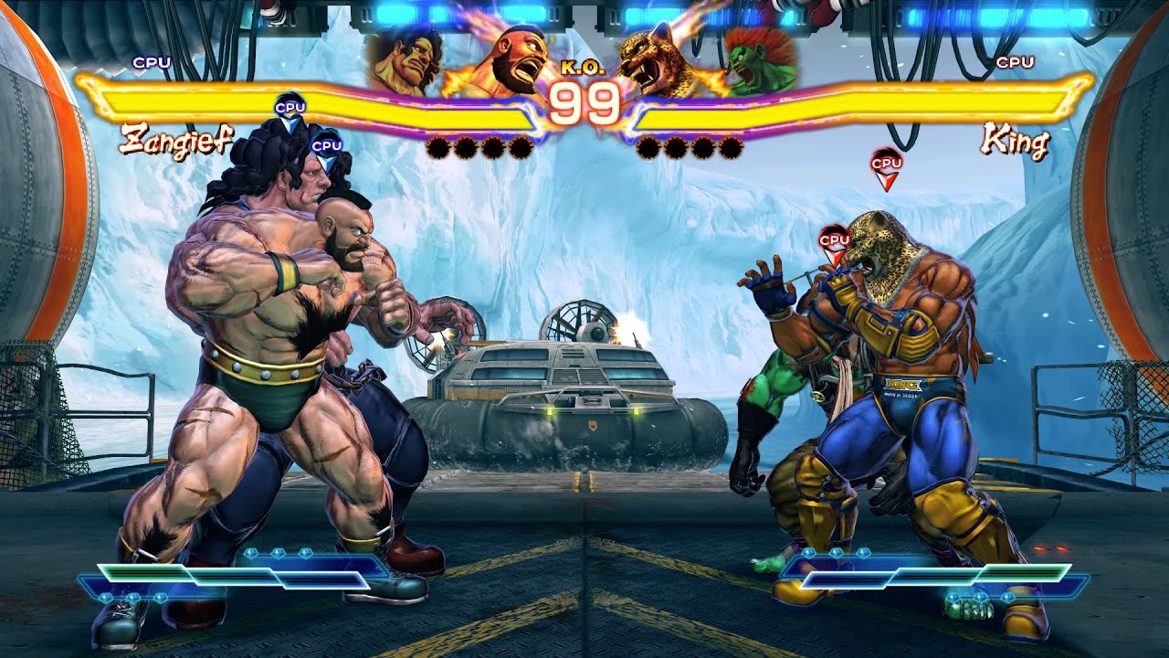Zangief & Hugo vs King & Blanka! Awesome CPU Showdown!
