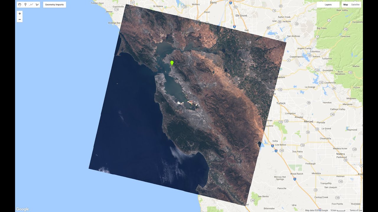 Google Earth Engine for Filtering and Displaying  Satellite Images: Landsat, Sentinel
