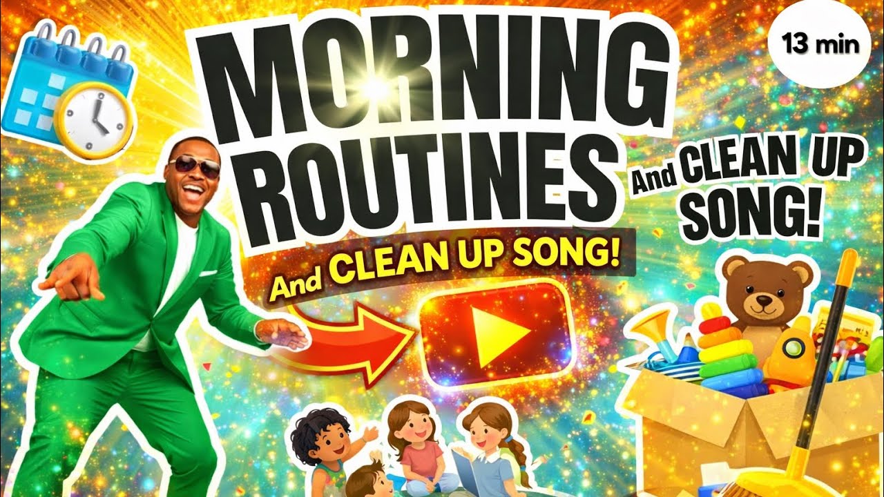Clean Up Song | Good Morning Song | MISTER B |Classroom Routines| Kids Songs + Nursery Rhymes