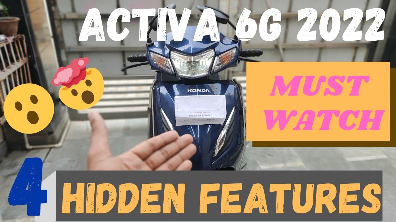 Honda Activa 6G Hidden Features You Must know😲😲|4 Hidden Features|#activa6g #honda#features#activa